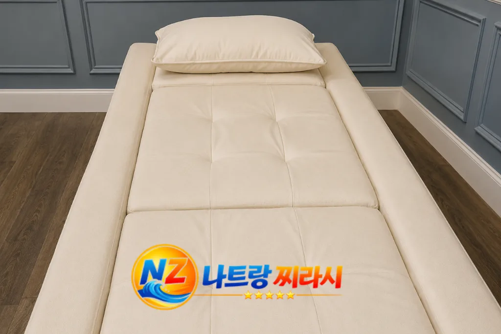 나트랑 그린 이발소 관리 베드